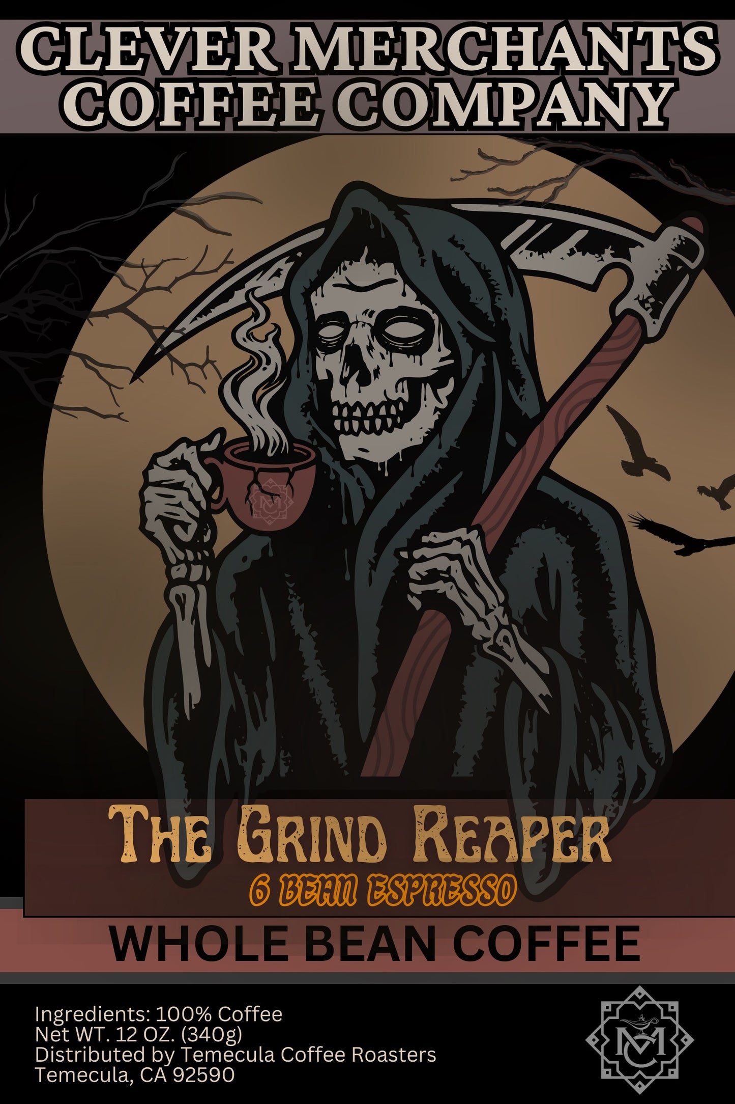 THE GRIND REAPER Coffee | Grind Reaper Espresso | The Clever Merchants