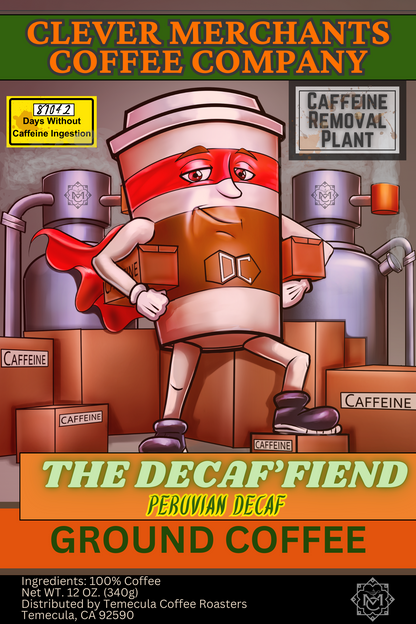 THE DECAF'FIEND Coffee | Premium Decaf Blend | The Clever Merchants